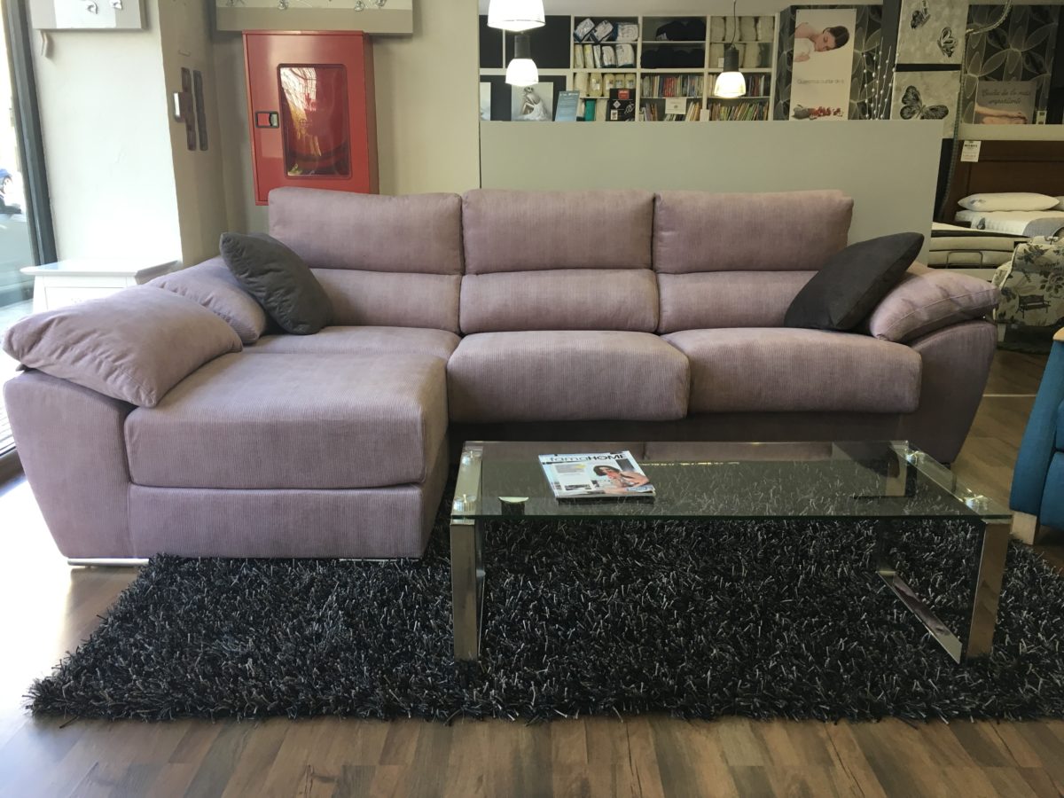 SOFA 3 PLAZAS CON CHAISELONGUE PARTIDO